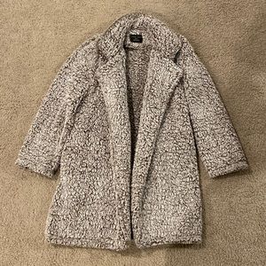 Love Tree Faux Sherling/Sherpa Long Coat with Pockets Size Small
